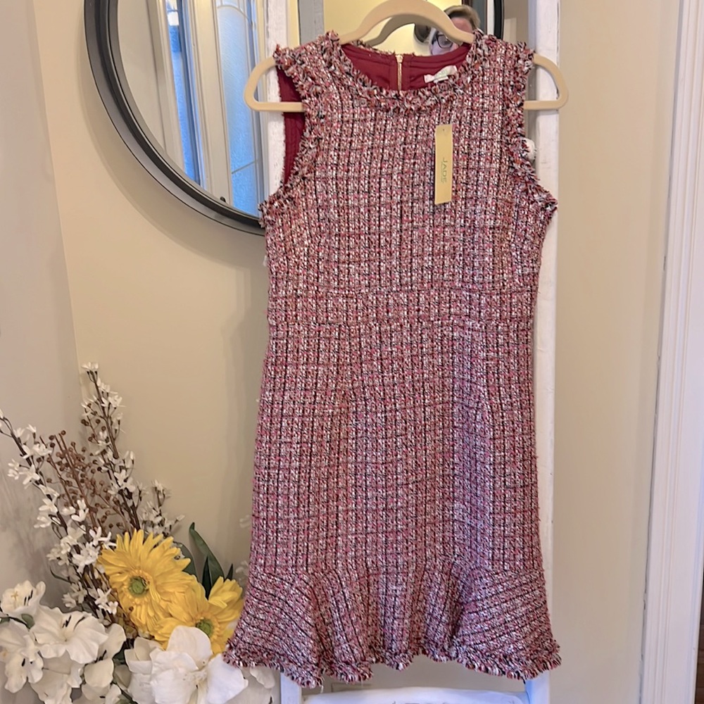 NWT Jade Pinky Tweedy Dress.  Size Small